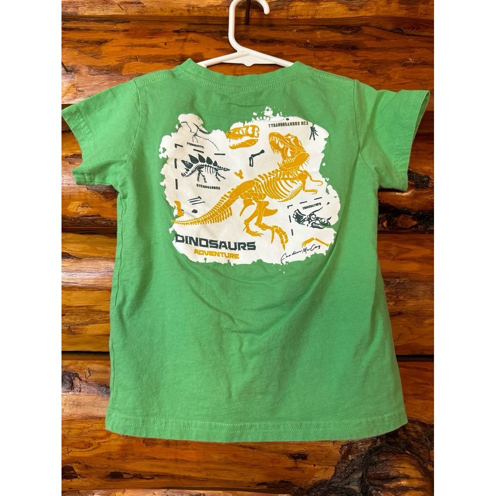 Cardin McCoy‎ Green Dinosaur Print Shirt Size XXS